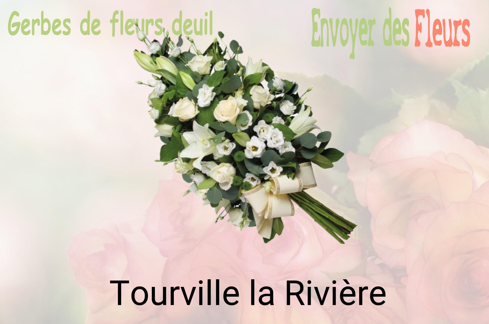 Gerbe de fleurs de deuil livrée à Tourville-la-Rivière